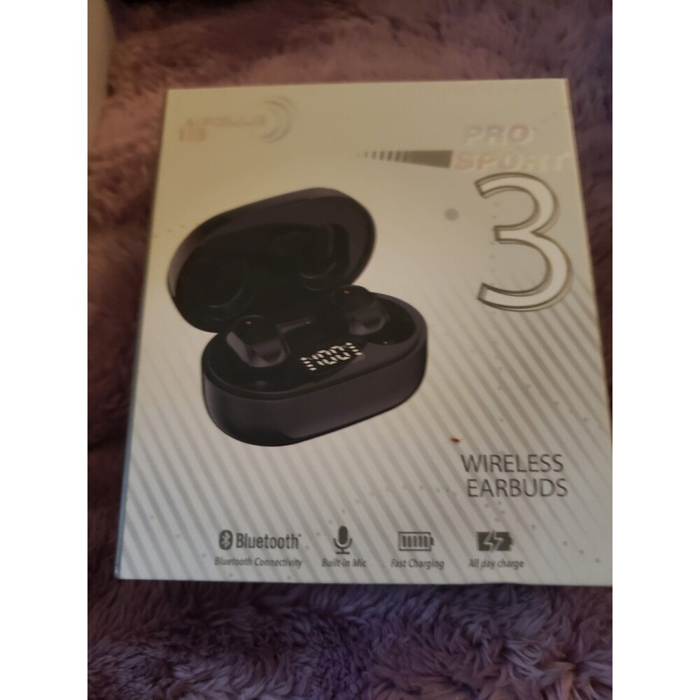 Apollo Pro Sport 3 Wireless Bluetooth Earbuds Fast Charging Built-in Mic Black